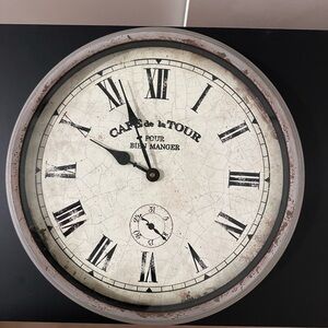 Wall Clock Vintage Style with Roman Numerals